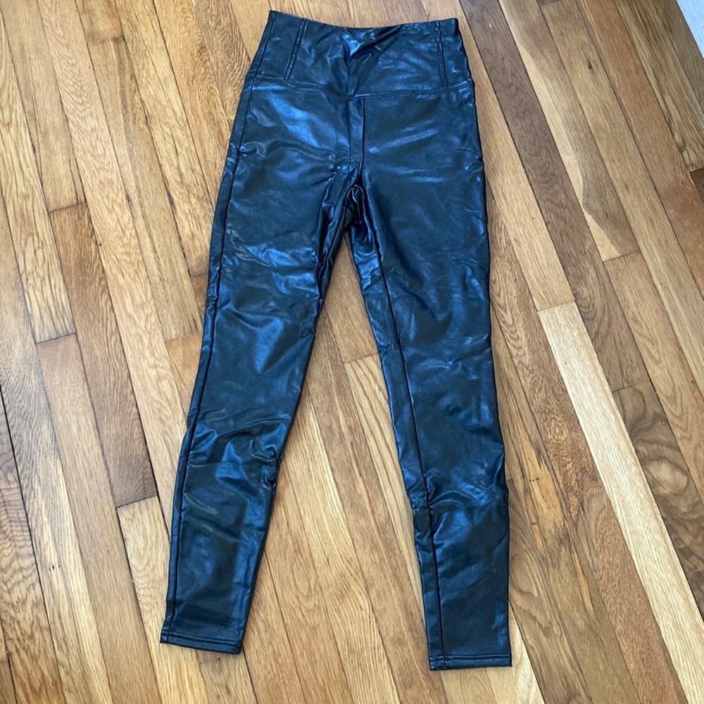 Black Leather leggings - never worn